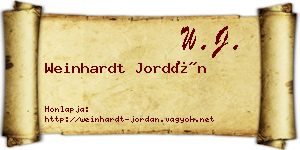 Weinhardt Jordán névjegykártya